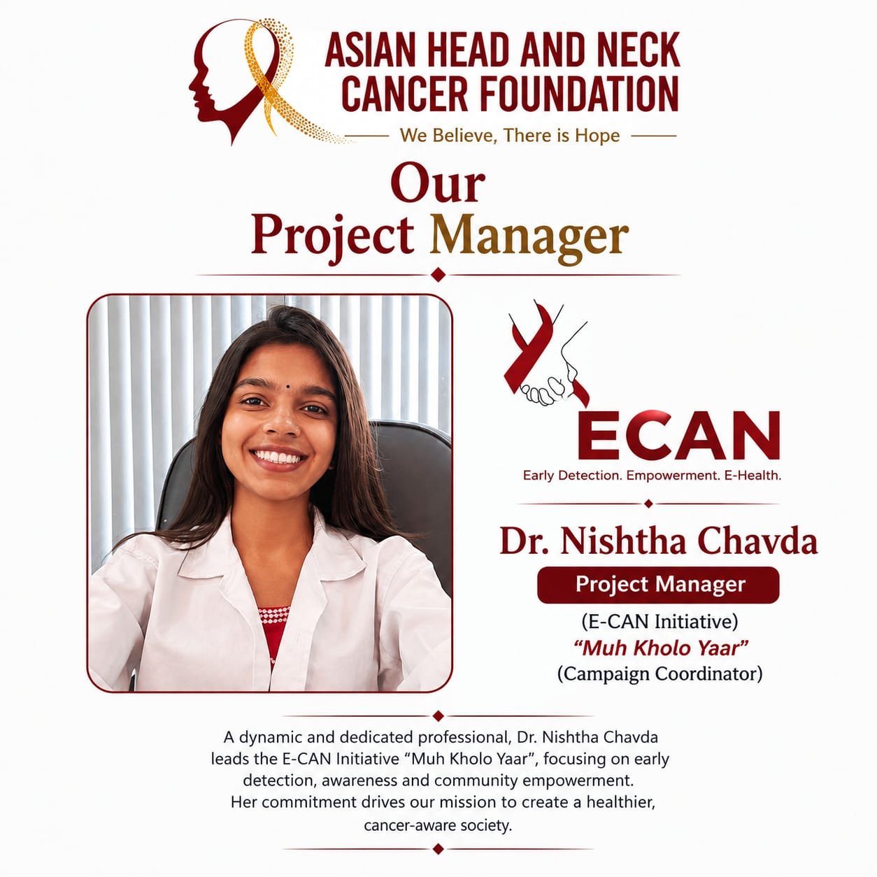 Dr. Nisha Chavda - Project Manager